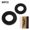 60pc Fitting Rings Washer White Plastic For Door Hinge 0.5-1.2mm Nylon Gasket High Temperature Insulation Flat Gasket.