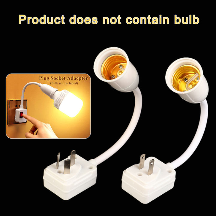 US Plug E27 Lamp Base Conversion LED Light Wall Flexible Lamp Holder ...
