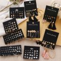 FNIO Women's Earrings Set Pearl Earrings For Women Bohemian Fashion Jewelry 2020 Geometric Crystal Heart Stud Earrings. 