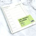 A5 size planner notebook clear PVC plastic cover with strap (daily/weekly/monthly). 