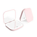 Compact Mini Gift Vanity Folding Cosmetic Mirror with Lights Portable Hand Held Small Pocket Travel Makeup Mirror 2X magnifying. 