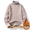 Autumn Winter Men's Turtleneck Sweater Men's Knitting Pullovers Rollneck Knitted Sweater Warm Men Jumper Slim Fit Casual Sweater.