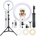 12 Inch LED Ring Light With Adjustable Stand And Phone Holder.