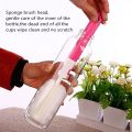 1PC Feeder Brush Foam Removable Sponge Baby Bottle Brush Newborn Feeding Milk Bottle Nipple Brush Cleaner Cleaning Tool Washing Tool. 