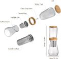 German Imported Soulhand Cold Brew Coffee Maker Iced Drip Coffee and Tea Maker, Iced Dripper Coffee Brewer with Adjustable Water Flow, Borosilicate Glass & Stainless Steel Filter Cold Drip Brewer - 1L/34oz. 