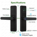 RAYKUBE Biometric Fingerprint Door Lock K7 Pro+ Smart Lock Tuya App Remote Unlocking Keyless Lock Electronic Door Lock. 