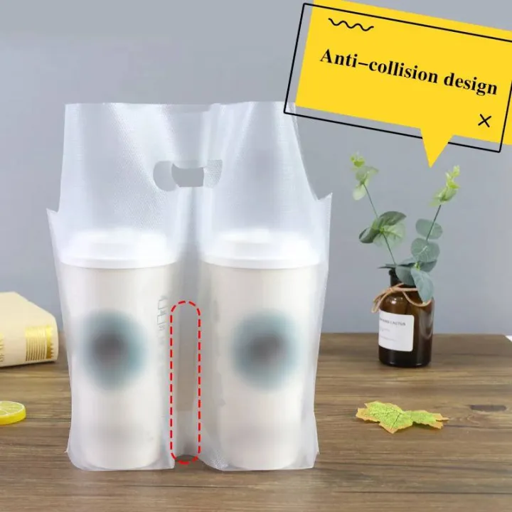 50pcs%20Single%20and%20Double%20Cup%20Milk%20Tea%20Packaging%20Bags%20Frosted%20Transparent%20Disposable%20Beverage%20Plastic%20Bags%20Coffee%20Takeout%20Tote%20Bag%20-%20Image%203