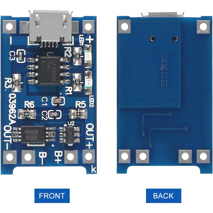 10pcs%205V%201A%2018650%20TP4056%20Lithium%20Charging%20Lithium%20Battery%20Charging%20Board%20Type%20C%20Charge%20Module%20With%20Protection%20board%20-%20Image%207