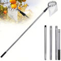 Stainless Steel Splicing Rod Fruit Picker 1.6/2.4/3.2/4M Telescopic Pole High Tree Orchard Picking Tool For Farm Garden Supplies. 