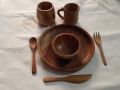 Wooden dinner set, pack of 7,Best quality,Made with real solid wood. 