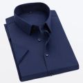 White Short-sleeved Shirt Men's Summer New Solid Color Ice Silk Thin Business Formal Casual Office No-iron Shirt Large Size 5XL. 