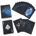 Black Gold Playing Card Poker Game Deck blue Silver Poker Suit Plastic Magic Waterproof Deck Of Card Magic Water Gift Collection. 