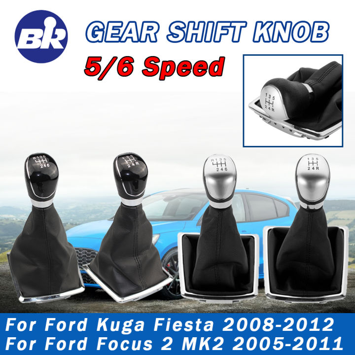 New Product 5/6 Speed Car Gear Shift Knob Lever Shifter Collar For Ford Fiesta 2008-2012 Focus Mk2 2005-2011 Car Accessories 