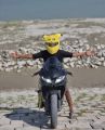 Motorcycle Helmet Cover (Pikachu). 