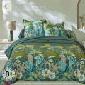 Badsheets full printed soft fabric cotton tiger print and plants. 