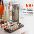 M87 Bluetooth Gaming Keyboard, 2.4G Dual Mode Connection, PBT Ball Cap, Rainbow Light, Suitable for Computers, Laptops, and Mac. 