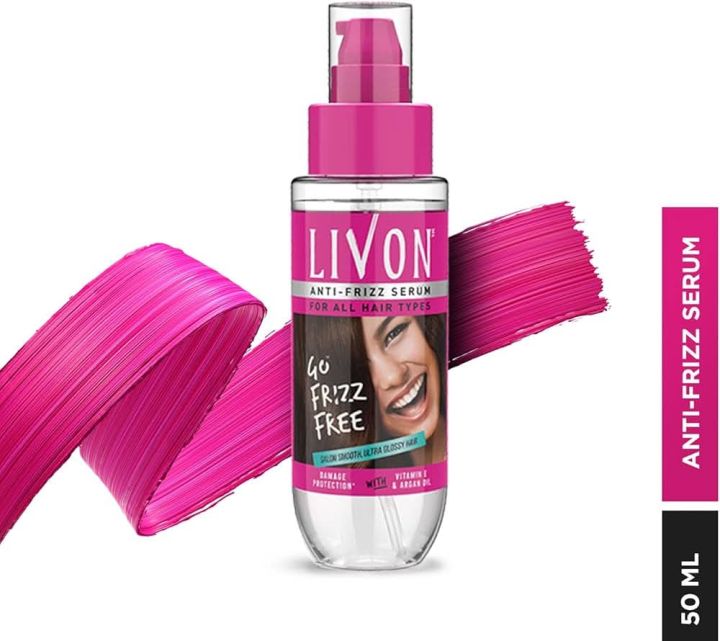 LIVON ANTI FRIZZ SERUM FOR ALL HAIR TYPES 50ML India