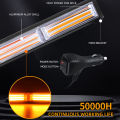 9-80V Led Work Light Vehicle Warning LED Strobe Light Bar Traffic Emergency Flashing Dual Color COB Light Bars For 4x4 Trucks. 