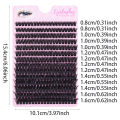 280 Pcs 8D Fluffy Thick Eyelash Clusters D Curl Wispy Individual Lashes 8-16mm Mix False Eyelashes Extensions  Cluster Lashes. 