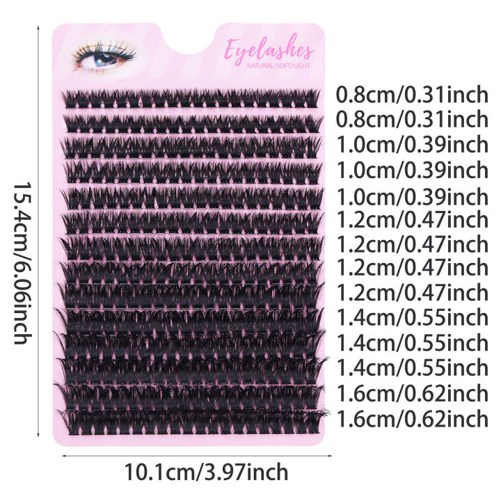 280%20Pcs%208D%20Fluffy%20Thick%20Eyelash%20Clusters%20D%20Curl%20Wispy%20Individual%20Lashes%208-16mm%20Mix%20False%20Eyelashes%20Extensions%20%20Cluster%20Lashes%20-%20Image%204