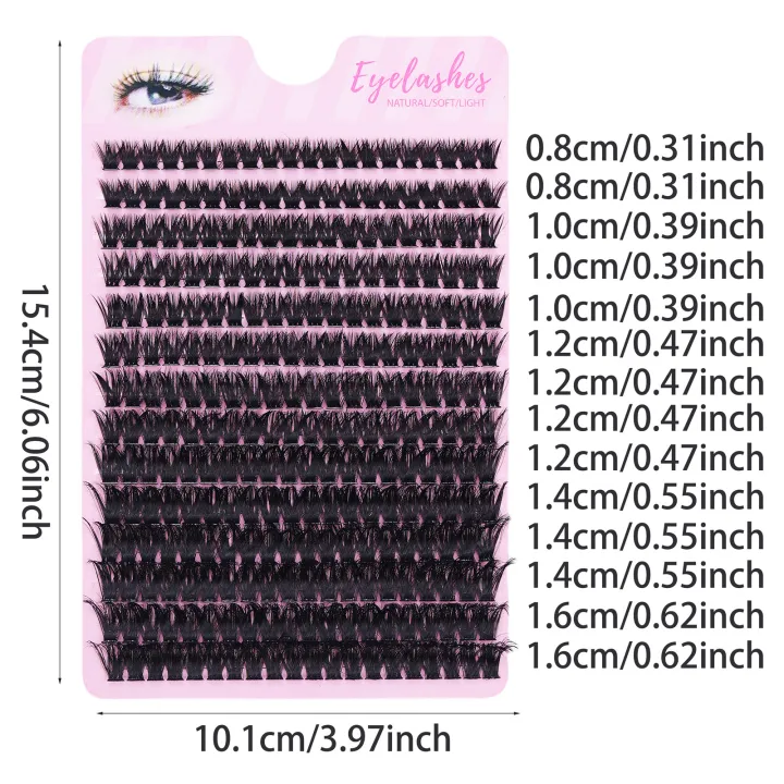 280%20Pcs%208D%20Fluffy%20Thick%20Eyelash%20Clusters%20D%20Curl%20Wispy%20Individual%20Lashes%208-16mm%20Mix%20False%20Eyelashes%20Extensions%20%20Cluster%20Lashes%20-%20Image%204