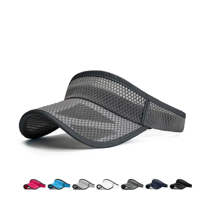 Summer%20Sports%20Sun%20Hats%20Men's%20Cap%20Adjustable%20Visor%20Uv%20Protection%20Empty%20Top%20Tennis%20Running%20Sunscreen%20Mesh%20Brim%20-%20Image%206