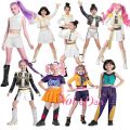 Huntrix Golden KPDH KDPop Rumi Mira Zoey Cosplay Costume Kids Girls Birthday Party Halloween Stage Performance Clothes. 