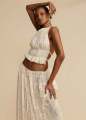 Fashion Halter Neck Long Skirt Suit Women Backless Sling Top Lace Up Fold Maxi Skirts 2024 New Summer Female 2 Piece Set Outfits. 