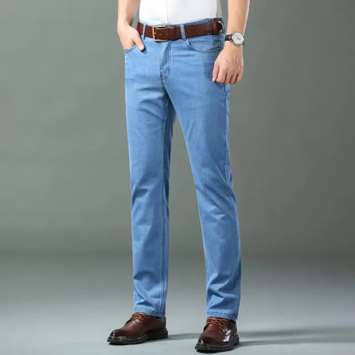 New%20Ice%20Silk%20Thin%20Denim%20Jeans%20for%20Men%20Blue%20Straight%20Stretch%20Cotton%20Denim%20Pant%20Business%20Casual%20Lightweight%20Trousers%20Spring%20Summer%20-%20Image%202