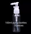 empty bottle with pump.. 100ml 5 pieces. 