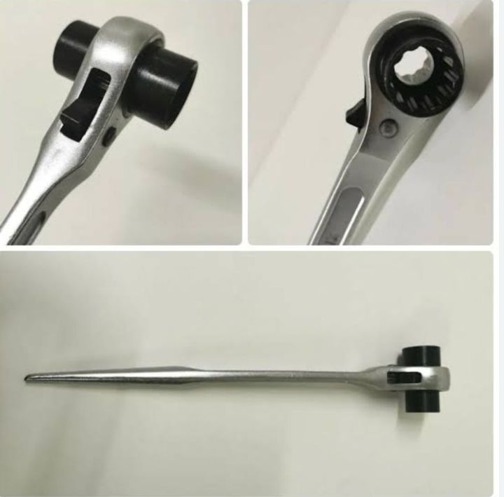 STEEL SCAFFOLDING LONG TAILED SPANNER RATCHET 2 WAY 21/23MM