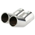 Dual Pipes Stainless Steel Exhaust Tail Pipes Muffler Tips for VW Golf 4 Bora Jetta Double Barrel Exhaust Tailpipe. 