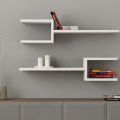 u shape floating shelf abstract shelves wall hanging shelf wall mounted shelves decoration piece | eagle woods | shelves for home | shelf for office | wall shelves decor book rack file rack U shape with tail end. 