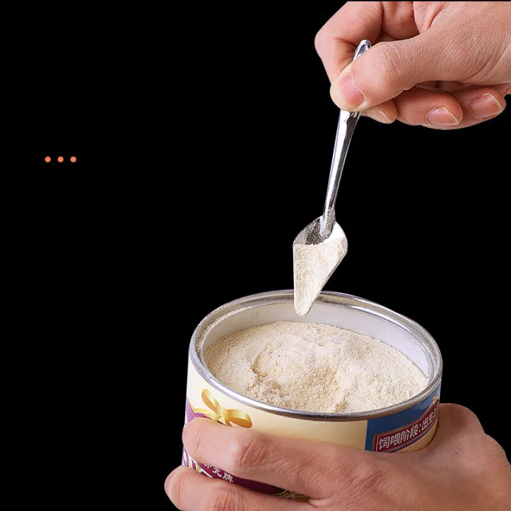 2PCS Portable baby bird feeding water spoon bird parrot feeding spoon stainless steel water milk powder feeder spoon bird food