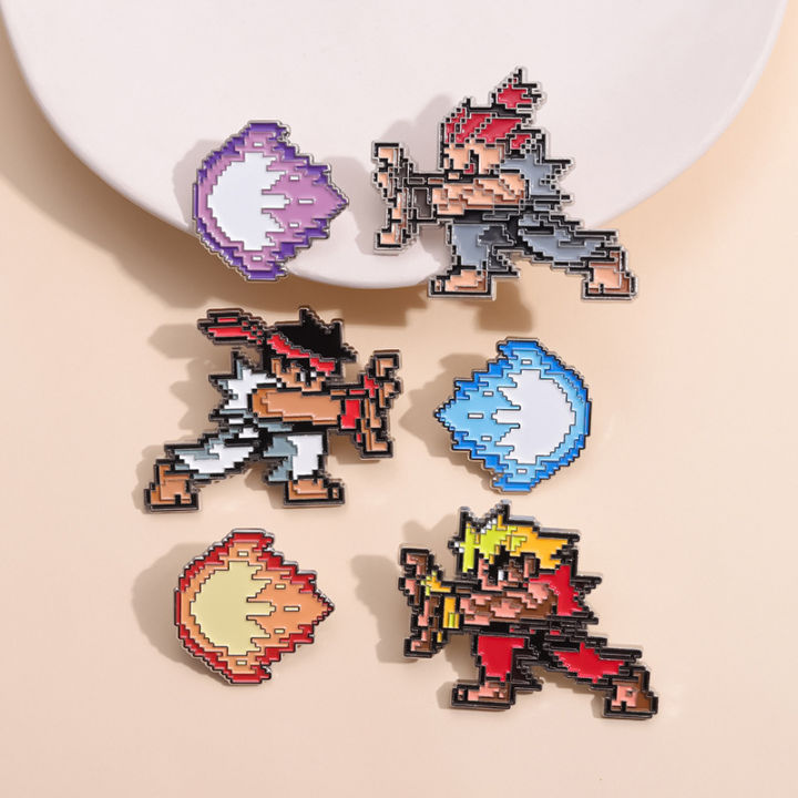 Street%20Fighter%20Game%20Series%20Brooch%20Cool%20Longken%20Haunted%20Ghost%20Wave%20Fist%20Enamel%20Needle%20Anime%20Character%20Metal%20Emblem%20Jewelry%20%20-%20Image%202