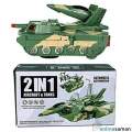 Didai 2 in 1 Aircraft And Tanks Vehicles With Sound And Music. 