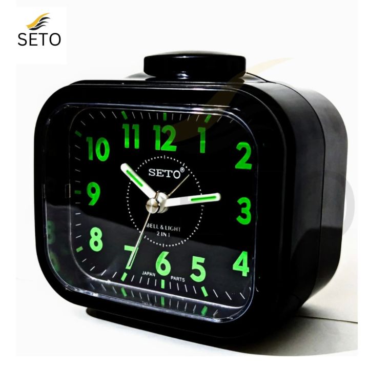 [SETO] Night Vision Analog Alarm Clock –,Loud Bell Ring, Bedside Desk ...