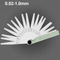 0.02-1.00mm 17 Blades Feeler Gauge Metric Gap Filler Gage Measurment Tool For Engine Valve Adjustment. 