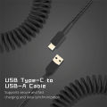 3M Type C Mechanical Keyboard Coiled Cable USB Keyboard Wire Mechanical Keyboard Aviator Desktop Computer Aviation Connector. 
