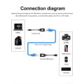 2Pcs USB to RJ45 LAN Cable Extension Adapter Extender Over Cat5 RJ45 Cat6 Patch Cord Black Networking Accessories.