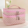 Large Capacity Makeup Bag Double Zip Women Cosmetic Bag Bathing Pouch Travel Toiletries Organizer Waterproof Storage Make Up Cas.