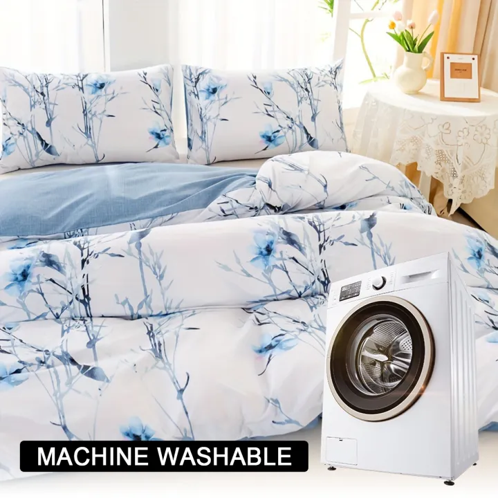 3pcs/set%20Leaf%20Floral%20Pattern%20Duvet%20Cover%20Set(1%20Duvet%20Cover%20&%202%20Pillowcase%EF%BC%89Soft%20And%20Skin-Friendly%20Duvet%20Cover%20Bedding%20Set%20-%20Image%206