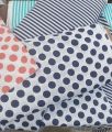 polka dot fabric unstitched shirt with striped trouser cotton 2 pc set. 