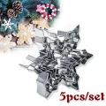 5Pcs/Set Metal Snowflake Shape Christmas Cookie Cutter Chocolate Soap Mold Baking Tools Kitchen Bakeware Fondant Cake Stencils. 