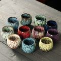 Japanese Style Ceramic Tea Cup Kiln Transformation Espresso Cup Porcelain Kung Fu Teacup Pottery Coffee Mug Wine Drinkware.