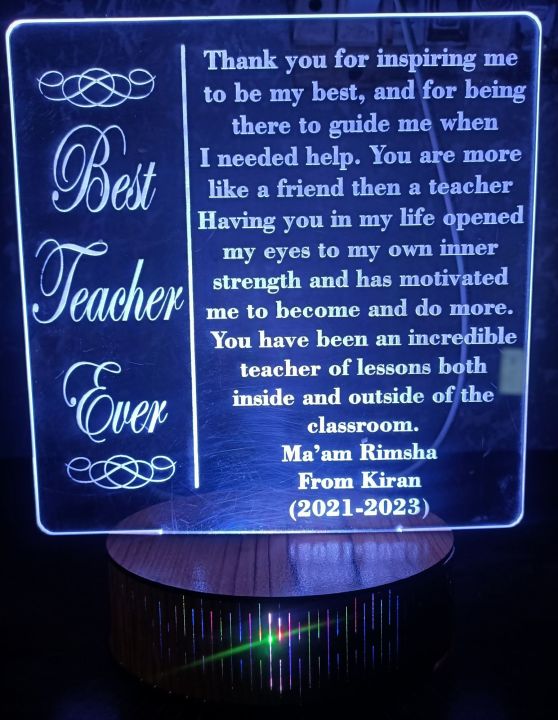 Best 3d illusion lamp for your best teacher.