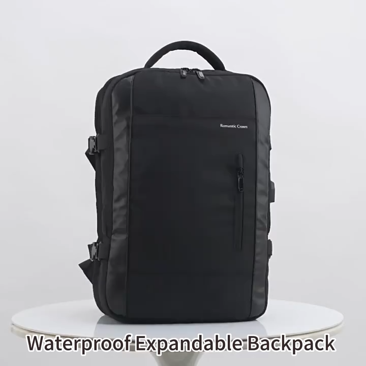 Romantic Crown Laptop Bag for Men & Women – All-Season Water-Resistant Polyester Expandable Anti-Theft Travel Backpack – 17.3 Inch 45L