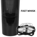 Gymshark Spider Gym Shaker Bottle, Shakers for Protein Shake with 2 Storage Compartment (High Density Polyethylene, Pack of 1, Black). 