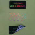100Pcs Bar code warranty void stickers Dumb silver PET security labels with serial number waterproof tamper proof seal label. 