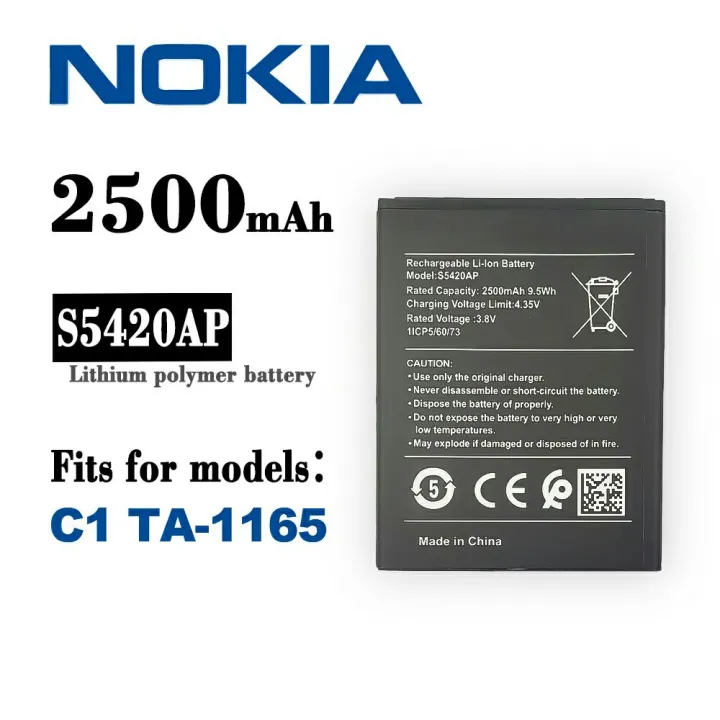 Original%20Nokia%20C1%20Battery%20Model%20S5420AP%20TA-1165%202500mAh%20-%20Image%202